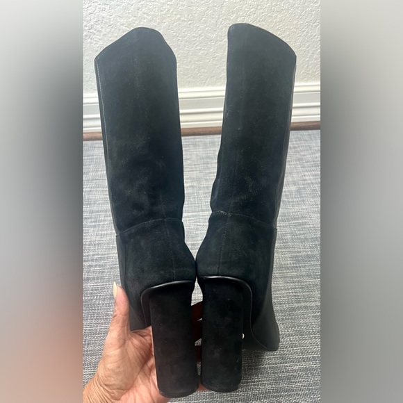 The 42 Gold Kolby Black Leather Pointed-Toe Boots - Picture 6 of 12